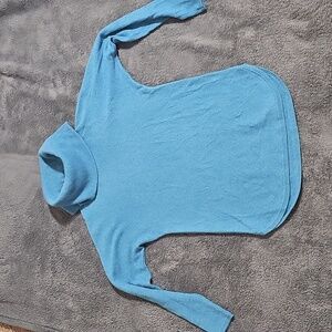 Max Studio 100% 2 Ply Cashmere Turtle Neck Cowl Mock Neck Sweater Size S